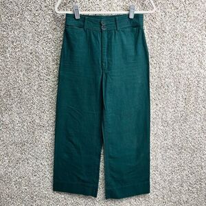 Apiece Apart Pants Women’s 4 Green Wide Leg Cropped